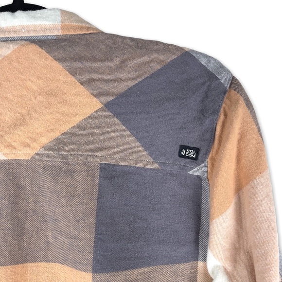 Volcom long sleeve plaid flannel button up shirt size small - Picture 8 of 11